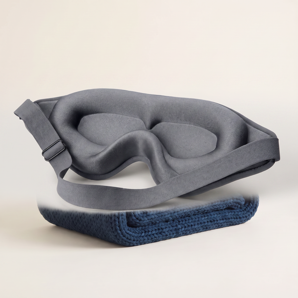 3D Contoured Sleeping Eye Mask, clean studio product photo